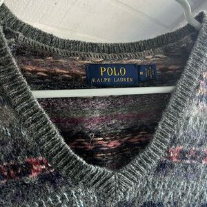 Polo by Ralph Lauren Men's Multicolor V-Neck Sweater vest